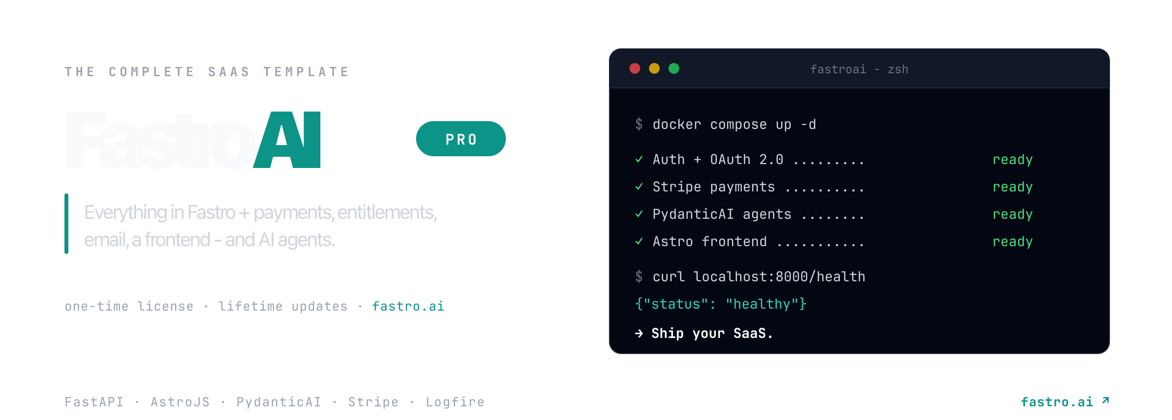 FastroAI - the complete SaaS template