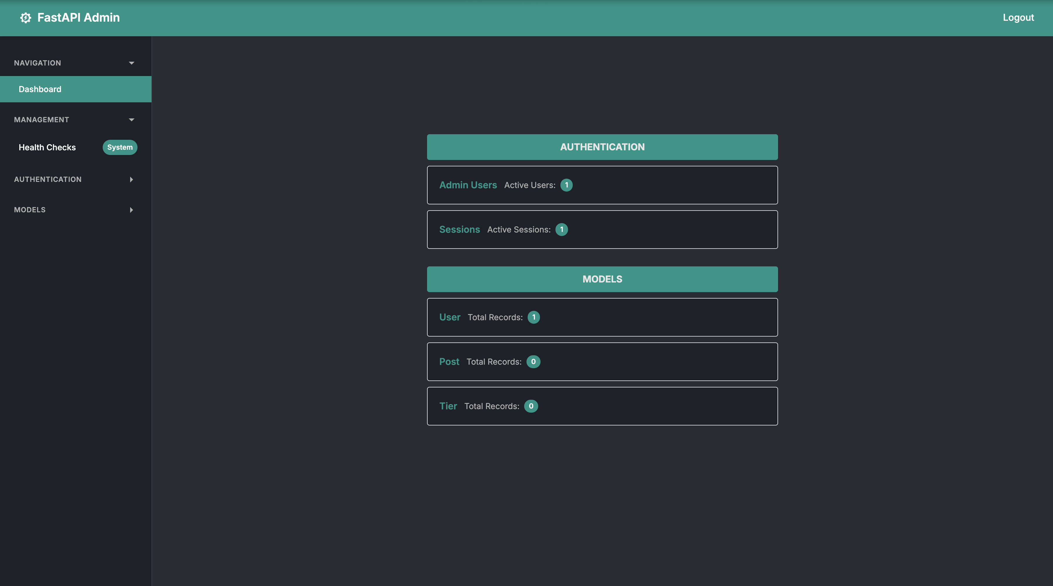 Dashboard Layout