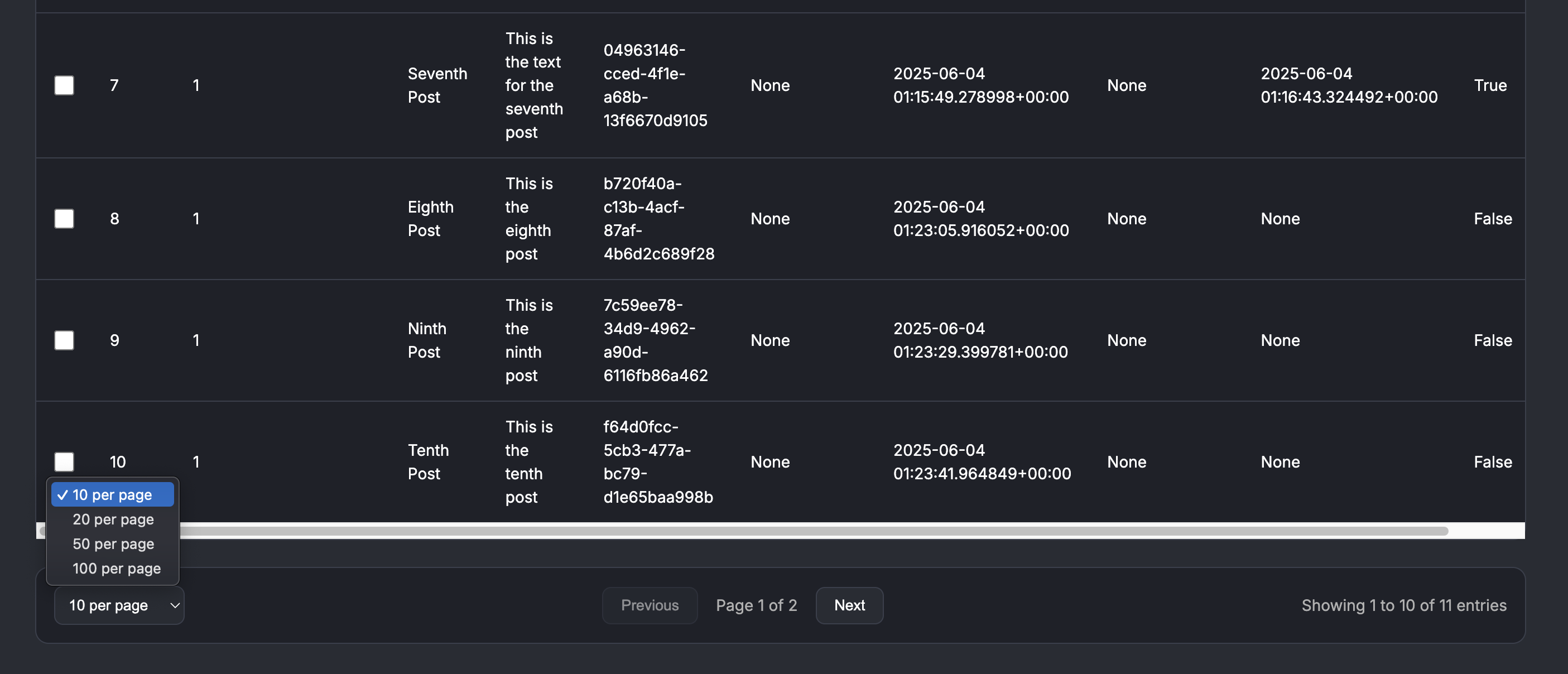 Pagination Controls